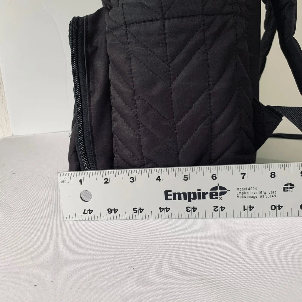 Skip Hop Forma Diaper Bag Backpack Black Chevron Quilted Padded Straps Travel